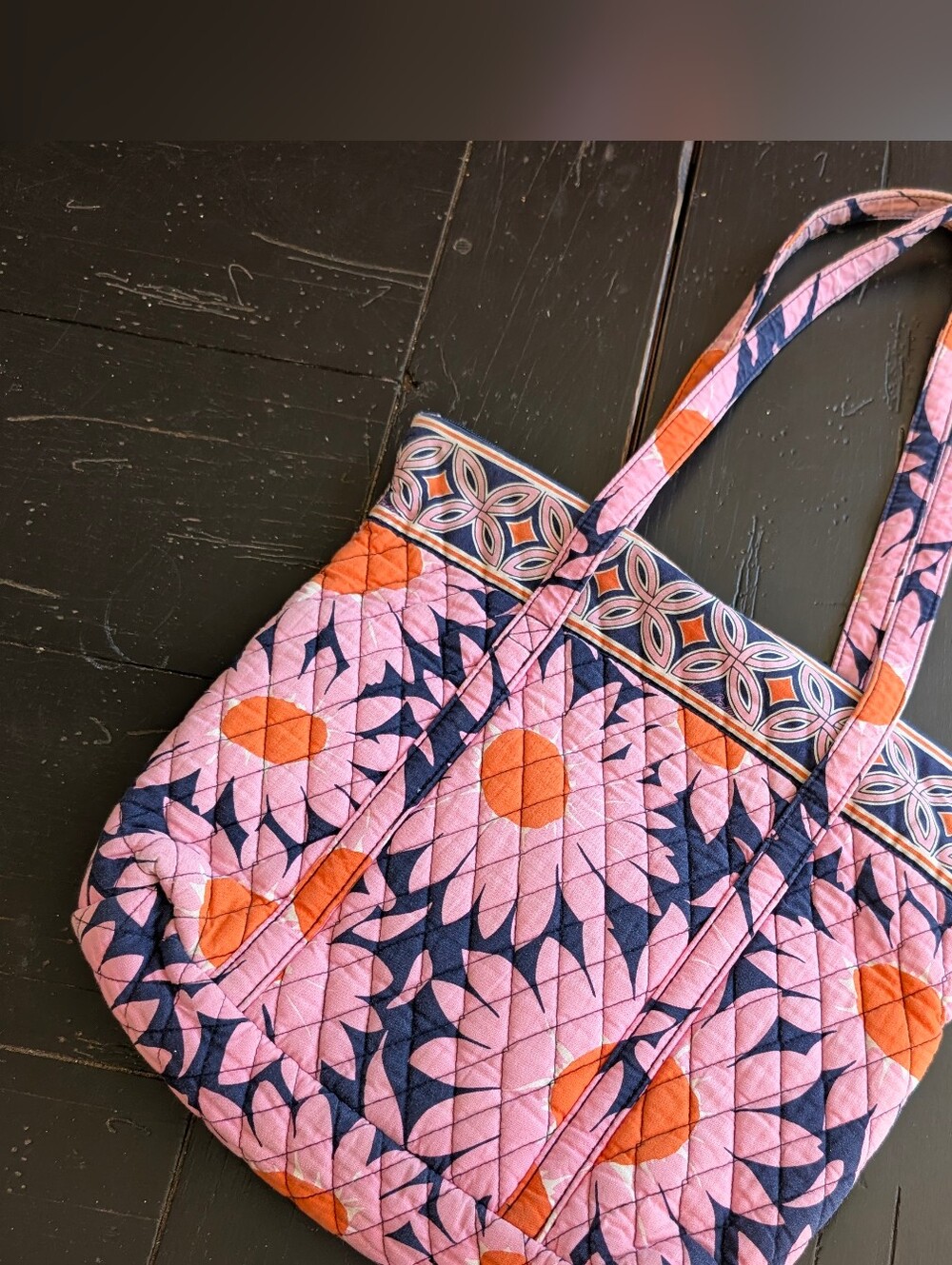 Vera Bradley Villager Tote Retired "Loves Me" Paisley Pattern Boho Cottagecore - Picture 4 of 8